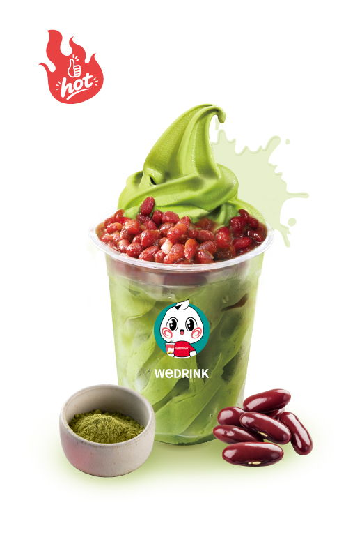 red bean matcha sundae