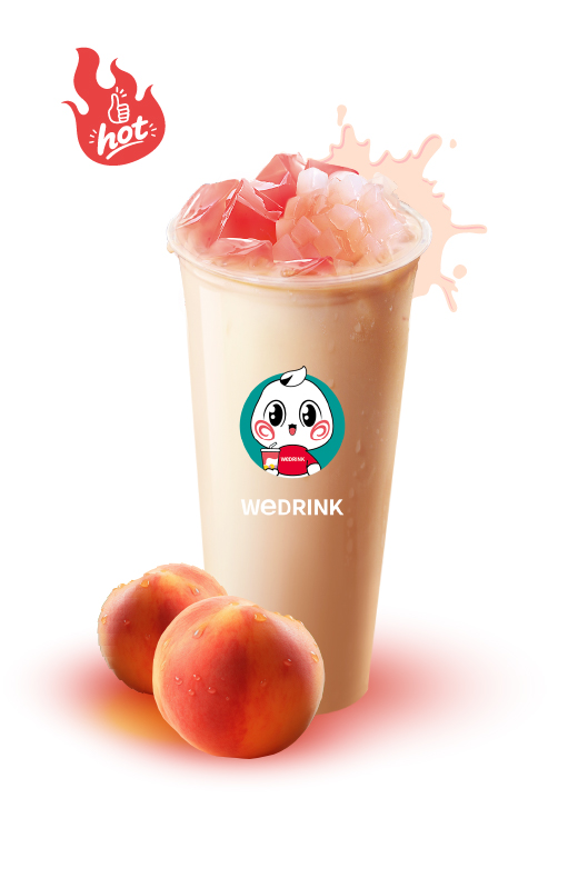 peach oolong milk tea